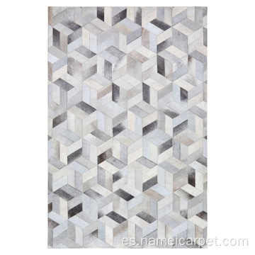 Luxury Grey Home Hotel Hide Hide Patchwork Alfombras